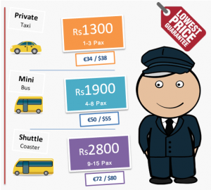 Taxi Mauritius airport transfer Prices